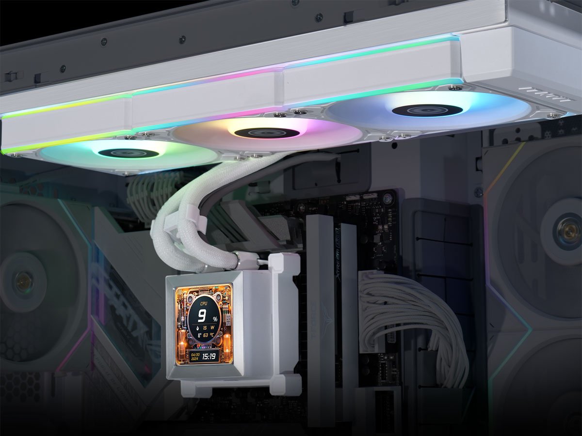Lian Li HydroShift LCD 360 ARGB White 3x120mm - Chłodzenia